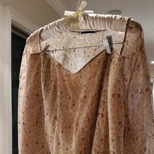 Tahari Silk Blouse and Skirt Set